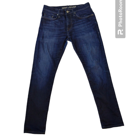 Mavi Jake Slim Leg Dark Wash Slightly Distressed Jeans, Size 31/32 - Picture 1 of 9